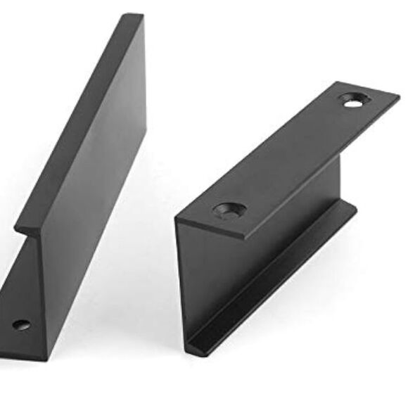 4 5/8 black hidden cabinet handles/pulls (24 Piece Bundle) includes screws - Picture 2 of 6